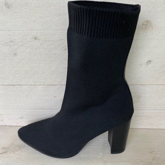 Weloveshoes SmileFavorites® Pumps met Hak Zwart Stof Maat 40