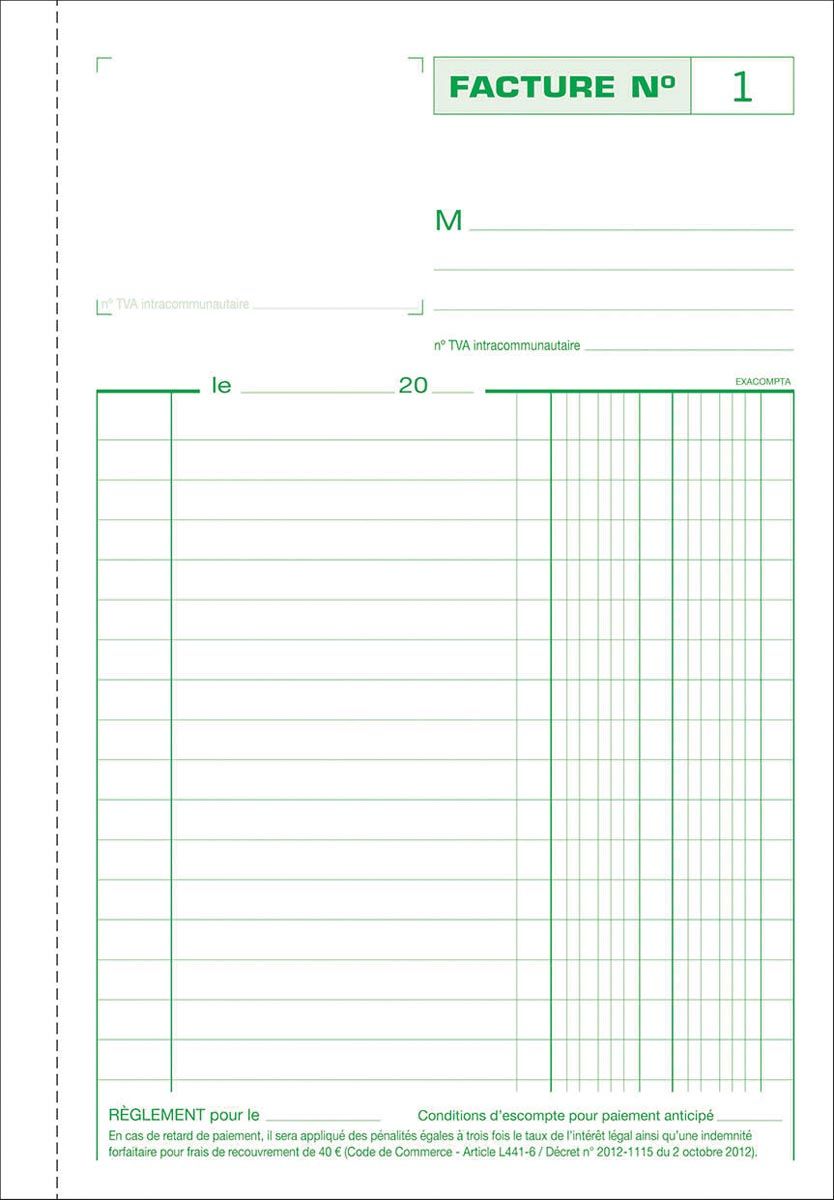 Exacompta Facturen FT 21 x 14,8 cm Tripli Franstalig