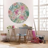 KOMAR Ariel Ocean Flowers Vlies Zelfklevend Fotobehang 125x125cm 1-Deel