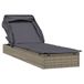 VidaXL Lounge Tuinstoel Gecapitonneerde Zitting Polyester Grijs