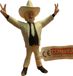 Comansi Capture the flag - Figurine de jeu - Garniture de gâteau - Space Cowboy - Carson - En costume blanc - 8 cm