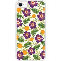 Apple Siliconen hoesje compatibel met iPhone 8 Paarse Bloemen