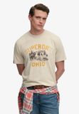 Superdry Wild Frontier T-shirt Heren XL Puimsteen beige gemêleerd Katoen
