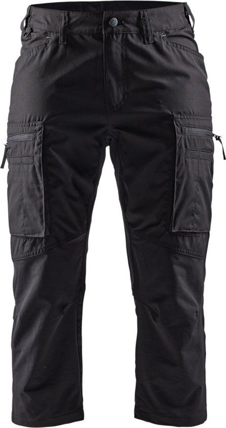 Blåkläder Dames service piraatbroek met stretch 7129-1845 - Zwart - C48