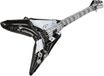 Merkloos / Sans marque Kruger Rock gitaar - 2x - opblaasbaar - 100 cm - zwart/wit - verkleed accessoires volwassenen