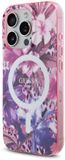 Guess iPhone 16 Pro Max Backcover hoesje - Magsafe IML - Jungle Design - Paars