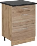 Vicco R-Line Keukenonderkast – 60 cm met laden, WB Antraciet Sonoma