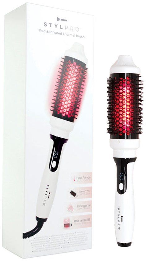 STYLPRO HH01A haarstyler Straightening stijlborstel Warm Wit, Zwart