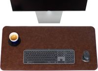 Brute Strength - Luxe Bureau Onderlegger Kunstleer - Cognac - 80x40 cm