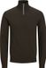 JACK&JONES JREBCALLUM KNIT HALF ZIP SN Jongens Gebreide Truien Katoen/Polyester Herfst/Winter 2025 Chocolate Torte S