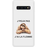 Samsung Bedrukt siliconen hoesje compatibel met Galaxy S10 J'peux pas j'ai la flemme