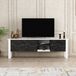Asir TV-kast – televisiemeubel – wit/zwart – 140 x 44,8 x 35 cm