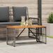vidaXL Tuin Tafel Grijs 80 x 40 x 40 cm Staal en Poly Rattan