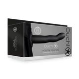 Ouch! Strap ons-OU816 Zwart 8"/20 cm