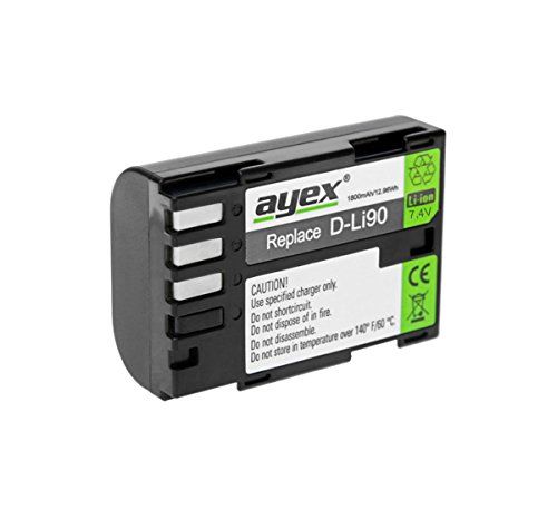 ayex D-Li90 Li-Ion batterij voor Pentax K-7, K-5, 645D