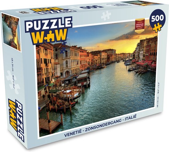 MuchoWow Puzzel Venetië - Zonsondergang - Italië - Legpuzzel - Puzzel 500 stukjes