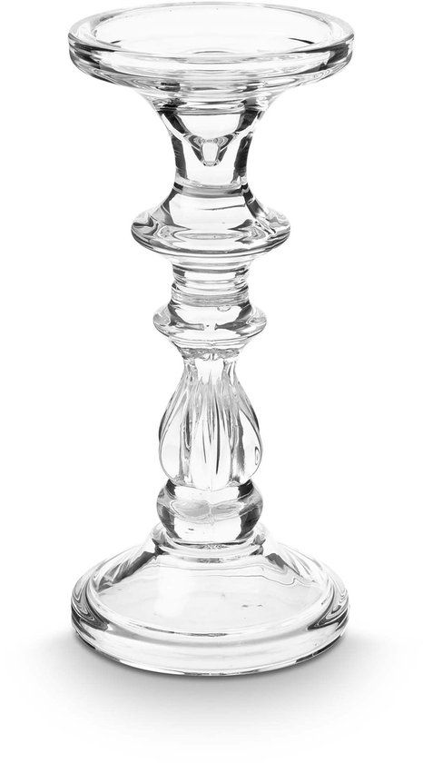 vtwonen Kandelaar Transparant Glas 10x21cm