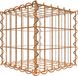 Gabion rouillée 30 cm x 30 cm x 30 cm (L x H x P), maille 5 cm x 10 cm, spirale