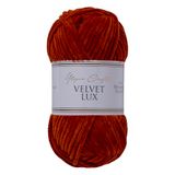 Utopia Crafts Velvet Lux Chenille Super Soft Chunky Garen voor Breien en Haken, 100g - 110m (Donker Oranje)