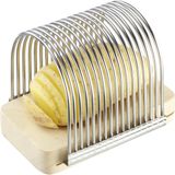 Westmark Aardappel Snijhulp, RVS, Hout