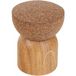 Viefe Butoir de porte au sol PIECE en bois & liège, Ø 48 x 59 mm chêne