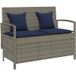 Maison Exclusive - Banc de rangement de jardin avec coussin gris résine tressée