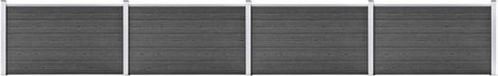 vidaXL Panneau de clôture - 699x105 cm - HKC - Noir