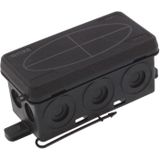 Wiska KA 006/5 BK Boîte de jonction (l x l x h) 86 x 44 x 41 mm Noir (RAL 9005) IP55 1 pièce(s)