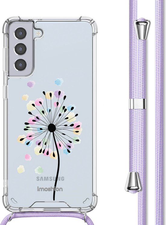 iMoshion Design Hoesje met Koord - Meerkleurig / Sandstone Dandelion - Geschikt voor Samsung Galaxy S21