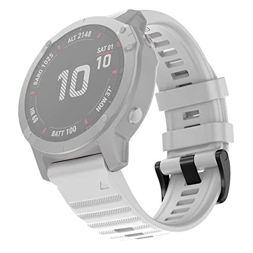 Intercella siliconen bandje - geschikt voor Garmin Fenix 3 HR/5X/5X Plus/6X/6X Pro/7X - wit