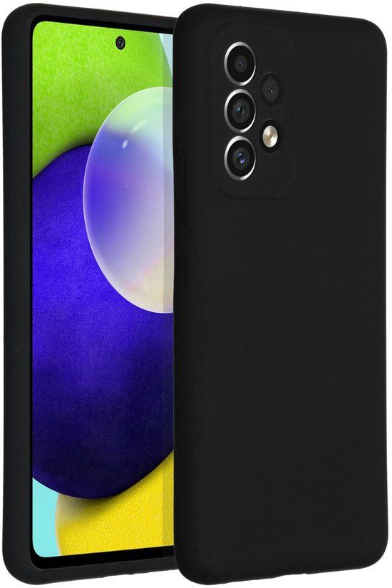 Accezz Liquid Silicone Backcover voor de Samsung Galaxy A53 - Zwart