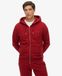 Superdry Sweat à Capuche Zippé Logo Vintage Brodé Rouge Taille : XXL