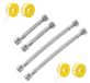Tuyau flexible 3/8 pouce - 4 pièces pour robinets de cuisine