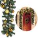 Mojawo XL LED-dennenkrans, 540 cm lang, met 70 LED's, inclusief 30 gouden kerstballen