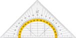 SOHO Geodriehoek – Transparant – 15 cm – Geel