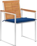 vidaXL Fauteuils de jardin 6 pièces avec coussins bois d'acacia massif