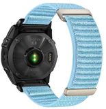 By Qubix Qubix Nylon Sport Loop bandje voor Garmin 22mm Quickfit Lichtblauw