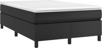 vidaXL Boxspring met matras kunstleer zwart 120x190 cm