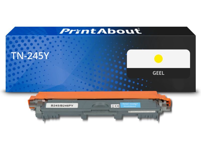 PrintAbout Toner TN-245Y Geel Hoge capaciteit geschikt voor Brother