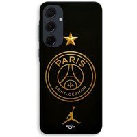 Maniacase Coque Pour Samsung galaxy A55 PSG logo jordan doré étoile champion
