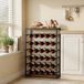 Étagère à vin pour 30 bouteilles, porte-bouteilles autoportant en métal pour cave/espace de rangement, 59 x 30 x 88,5 cm, marron rustique