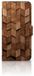 B2Ctelecom Book Style Case voor Samsung Galaxy A03 Wooden Cubes