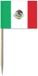 Bellatio Decorations Mexico vlaggetjes mini prikkers - 50 stuks - 8 cm