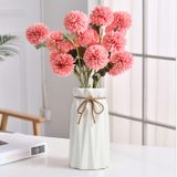 Omgoods - Vase en céramique blanc pour fleurs 7 pouces avec design moderne