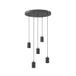 Calex Suspension 4x Retro | 5X E27 | 2M Cable | Black Aluminium