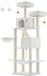 Merkloos / Sans marque Shenzhen Haorui Industrial Technology Co., Ltd. Grote Krabpaal - Klimtoren - Spaanplaat - Pluche - Sisal - 60cm x 50cm x 206cm, Crème Wit