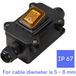 TRU COMPONENTS TC-14988624 Interrupteur à bascule 250 V 16 A 2 x Off/On IP67 à accrochage 1 pc(s)