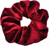 New Age Devi - Velvet scrunchie/haarwokkel - Bordeaux rood