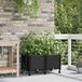 Maison Exclusive - Deux jardinières pour fleurs avec système d'arrosage et roues, en plastique PP noir