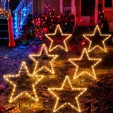 SALCAR 90 cm 480 LED ster set van 6 warmwitte kerstverlichting
